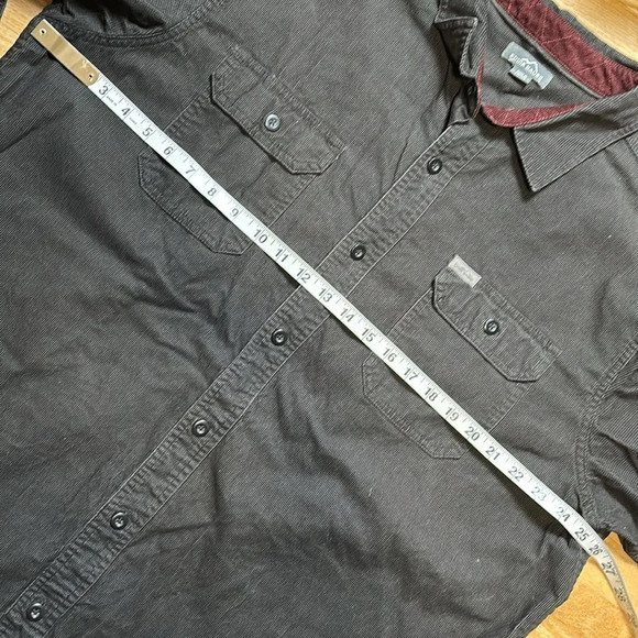 Eddie Bauer | Dark Grey 100% Cotton Corduroy Button Up  Long Sleeve Shirt - Picture 8 of 8